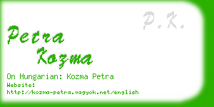 petra kozma business card